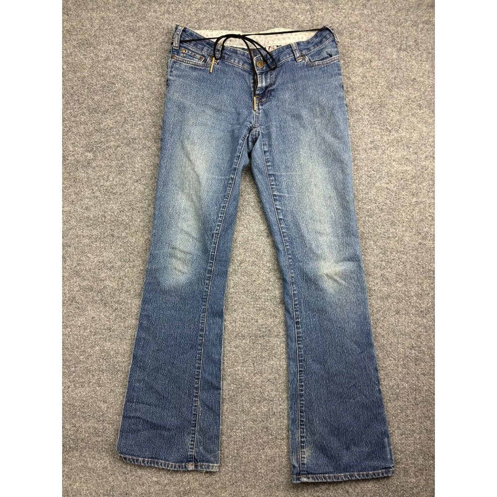 Vintage Y2K‎ G Unit Jeans Women's 3 Blue Bootcut Low Rise Rope Belt
